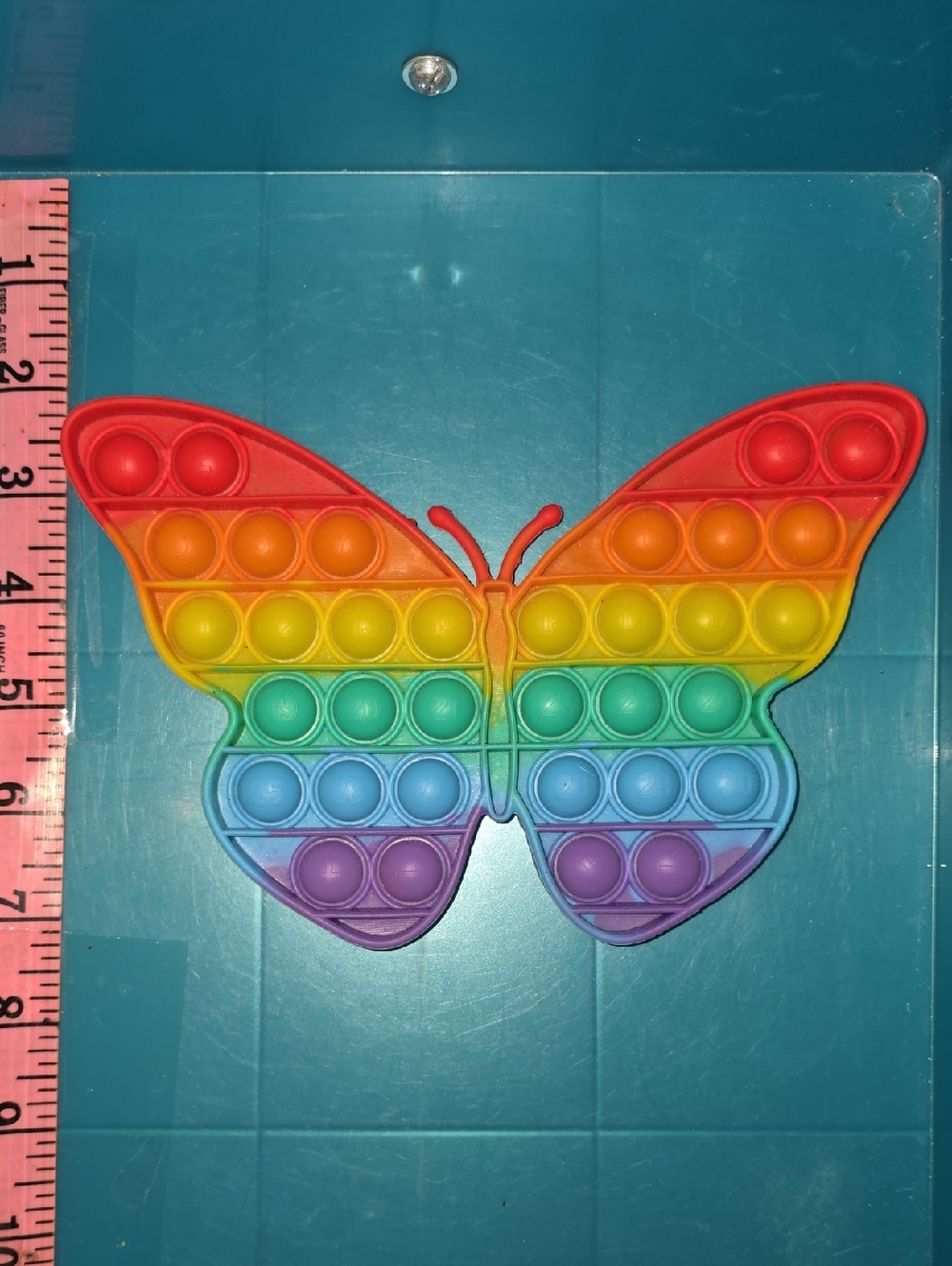 5/$10 ❤️ POP IT RAINBOW BUTTERFLY 5 IN X 8 IN EUC